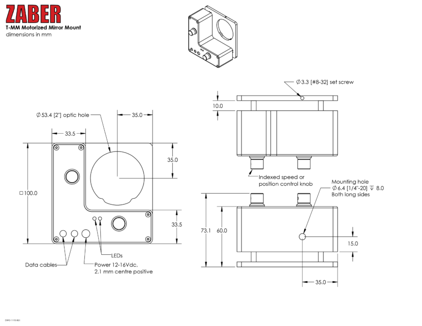 Motorized mirror mounts with built-in controllers | Laser 2000