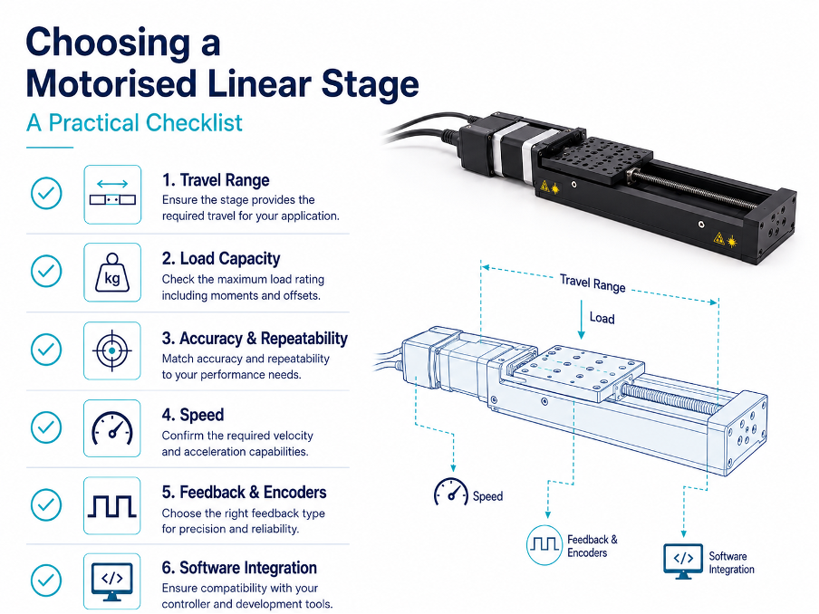 Choosing a motorised linear stage